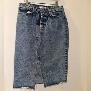 GRLFRND Denim Midi Skirt